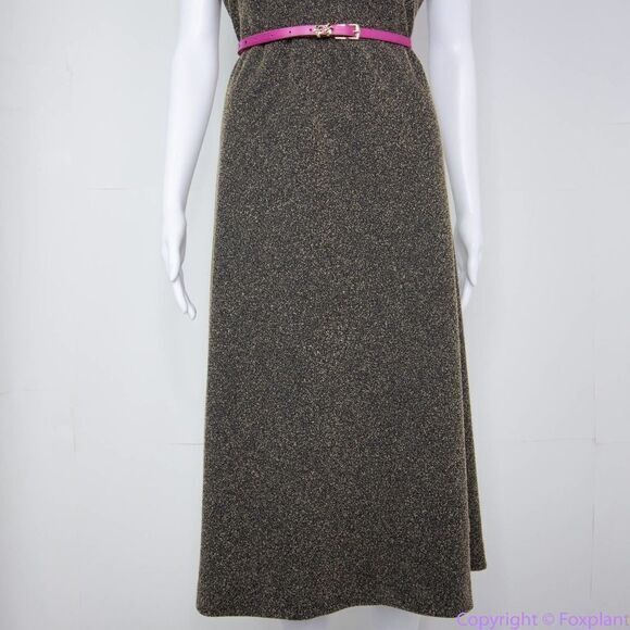 Vintage Leslie Fay scoop neck sleeveless midi dress, size 16 - Picture 3 of 15